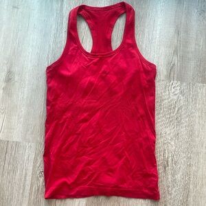 Lululemon Red Swiftly Racerback Tank Top